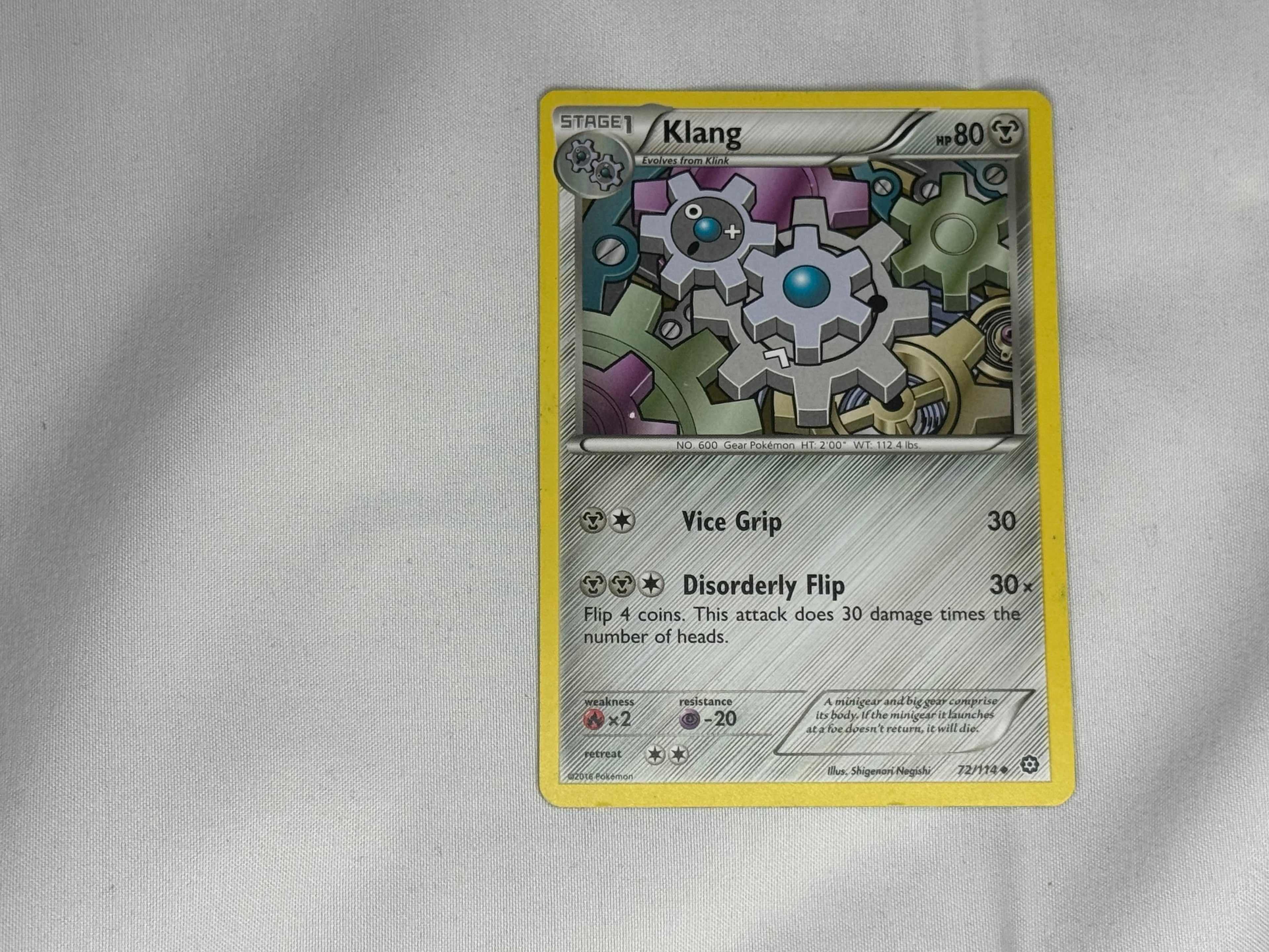 Klang 72/114 – Pokémonkort Black & White